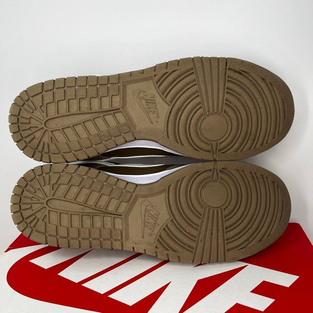 Nike Dunk Low Retro Khaki White-Hazel Rush Sneakers Mens Size 9 - Picture 7 of 8